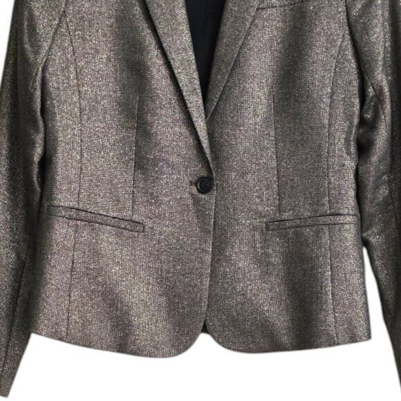 Banana Republic Classic Fit Gold Metallic Blazer Sz 2 - Picture 2 of 11